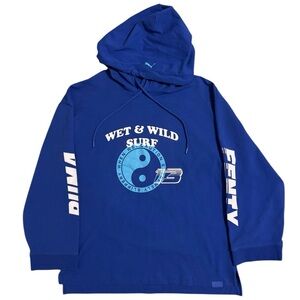 PUMA X FENTY Gathered Drawstring Oversized Hoodie Sweatshirt